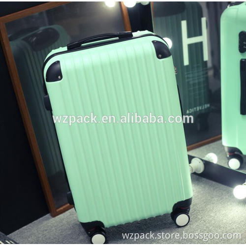 Whole sale promotional ABS luggage trolley sets suitcase luggage